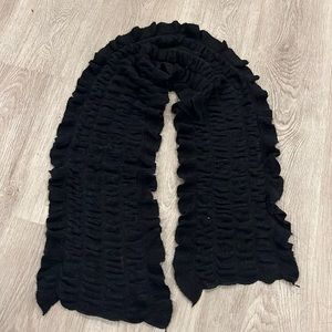 Black Frilly knit scarf/wrap